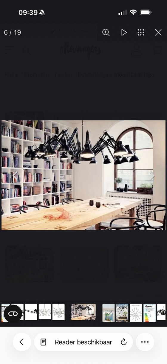 Image 1 of Estimada lámpara colgante Ingo negra de Moooi.