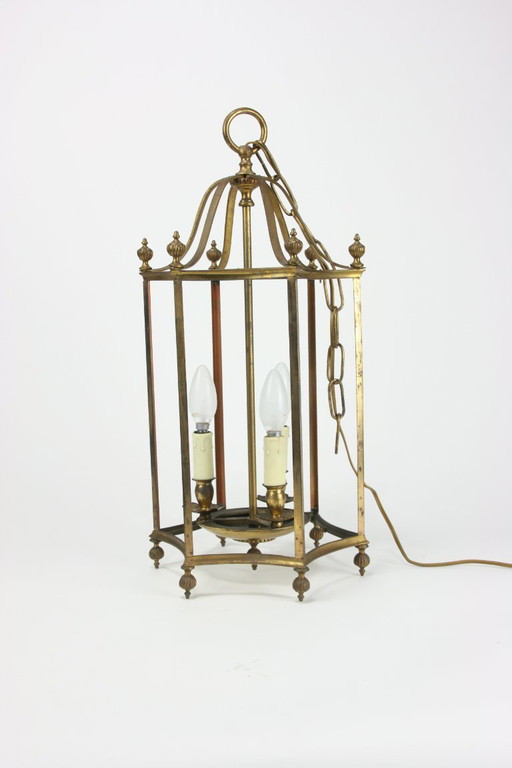 A set of brass pendant lamps – hanglampen (photo 2 of 6)