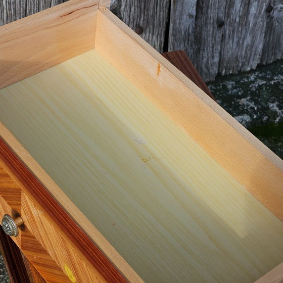 Image 1 of VALENTINES OFFER - French Mid Century Nightstand-French Vintage Bedside Table-High Gloss Finish-60s