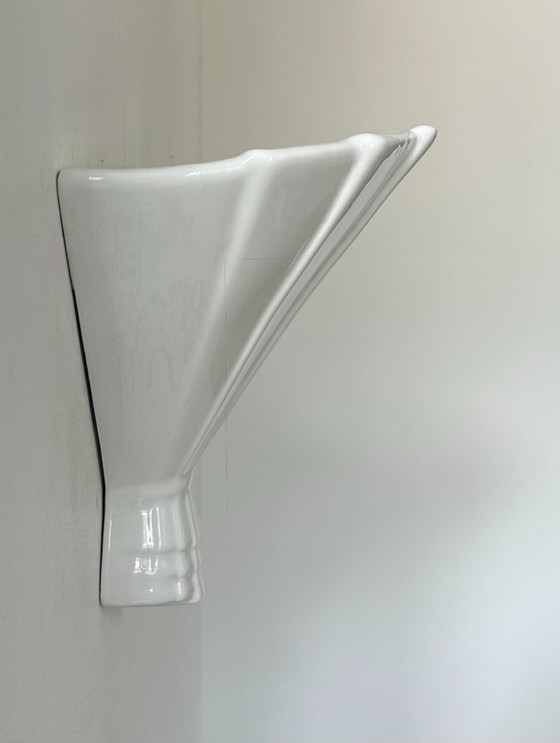 Image 1 of Applique en porcelaine blanche, France, 1960