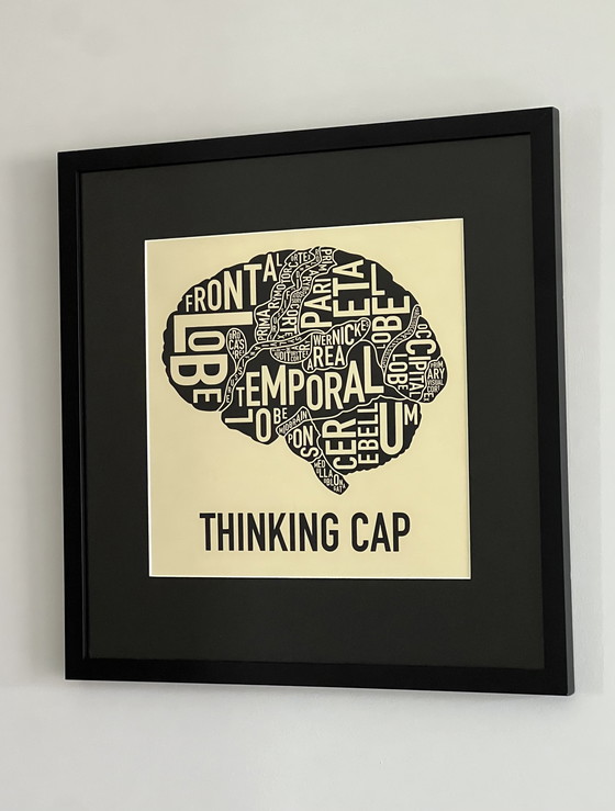 Image 1 of Typographic anatomical prints - Thinking cap & Thump thump