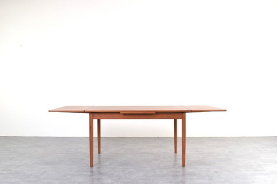 Image 1 of Mid-Century Danish Extendable Teak Dining Table from Rogenstrup Möbelfabrik, 1960s.