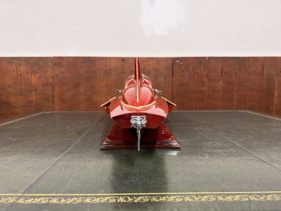Modello di Barca Ferrari Hydroplane con Certificato – Oggetti decorativi, Pelle, Metallo (photo 5 of 18)