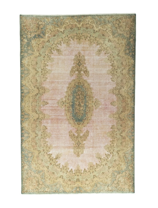 Tapis Vintage Royal noué à la main -284 X 183 cm - Élégance dans des tons pastel doux