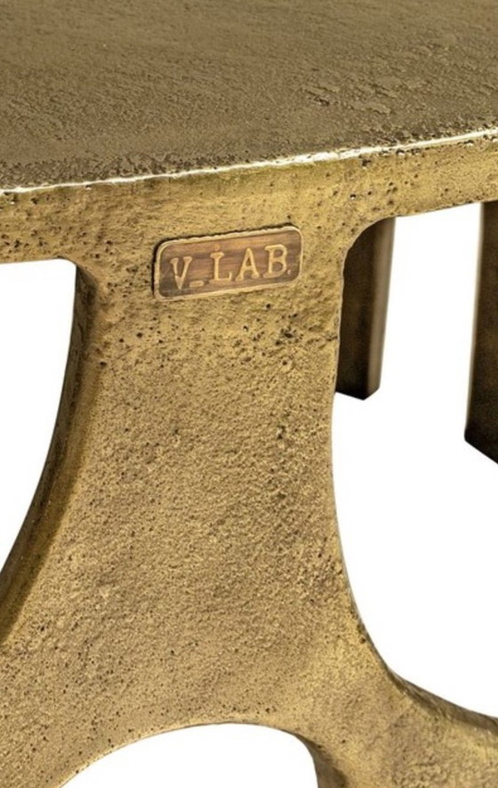 Image 1 of VLAB Brutalist table, bronze finish