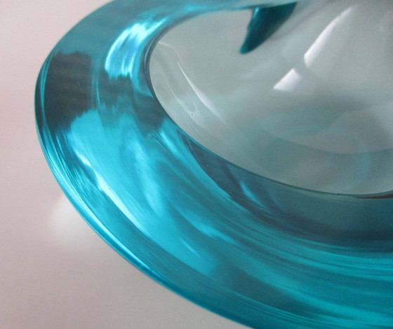 Image 1 of Creazioni d'arte, glazen asbak, toegeschreven aan Flavio Poli