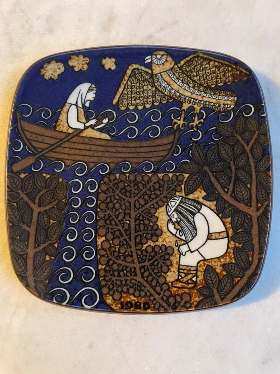 Image 1 of Arabia Kalevala Wall Plates Finlandia 1977-1999