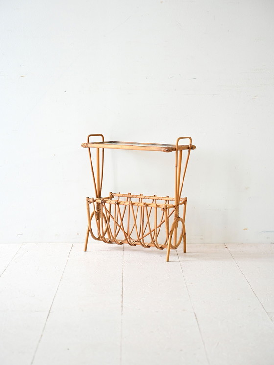 Image 1 of Zweeds tijdschriftenrek van bamboe