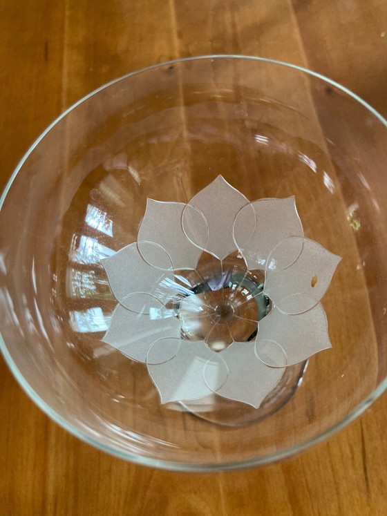 Vijf Rosenthal kristallen whisky glas glazen. Lotus design van Wiinblad – Glazen & Karaffen, Crystal (photo 5 of 5)