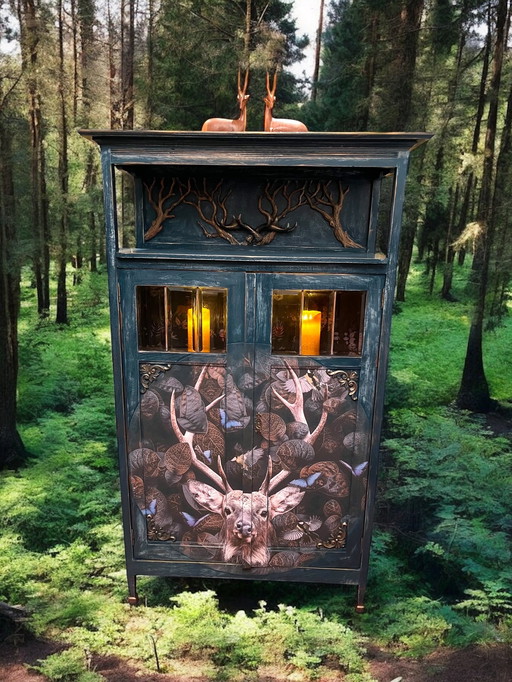 Oh Deer Art Deco Deer Cabinet