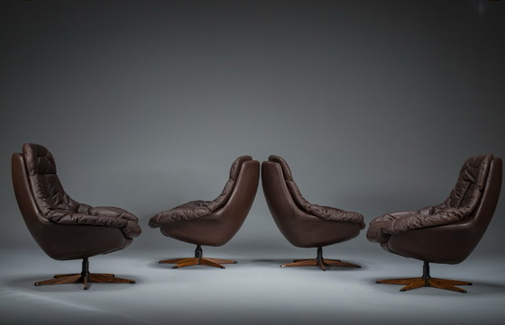 Image 1 of  Set of Scandinavian Swivel Armchairs by H.W. Klein for Bramin, 1960s set 4