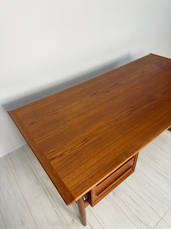 Image 1 of 1960S VINTAGE DANISH MID-CENTURY TEAK WRITING DESK BY ARNE VODDER FOR H.P. HANSEN