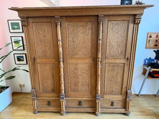 Eichenschrank (Aussteuer-Schrank), Unikat aus dem Münsterland 