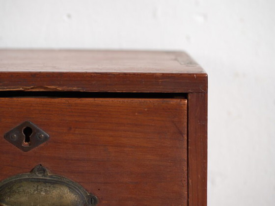 Small antique Japanese file cabinet - Showa Period (c. ) #89 – Filing cabinets, Metal (photo 39 of 40)