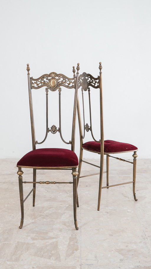 Ein Paar Stühle im Stil von Pier Luigi Colli aus der Mitte des 20. Jahrhunderts (1950er Jahre)