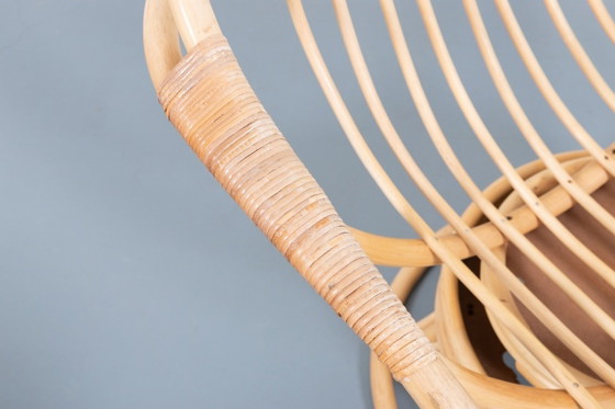 Image 1 of Fauteuil lounge vintage en bambou