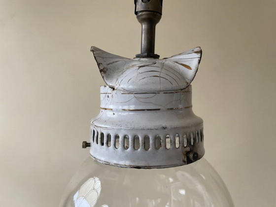Lampada a Sospensione Francese da Ingresso in Vetro Trasparente – Lampade a sospensione, Glass, Wood (photo 7 of 11)