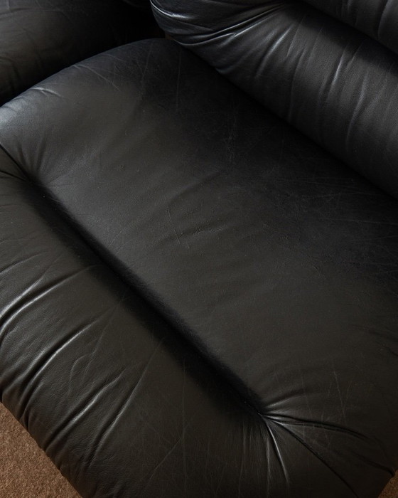Italian Leather And Chrome Lounge Chairs, 1980s, Set Of 3 – Armchairs (photo 22 of 23)