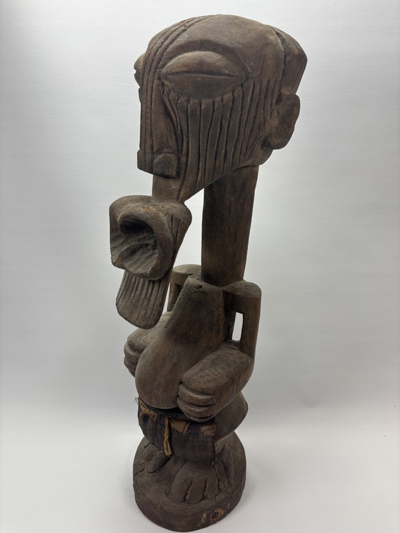 Image 1 of Estatua de Songye Nkisi – República Democrática del Congo – Auténtica pieza de arte tribal (60 cm)