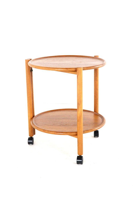 Jens Quistgaard voor Dansk Design trolley vintage met dienbladen – Serveerwagens, Wood (photo 3 of 15)