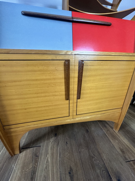 Image 1 of Unique piece crafted by a master cabinetmaker: Mid-Century secretary desk (teak & mahogany)