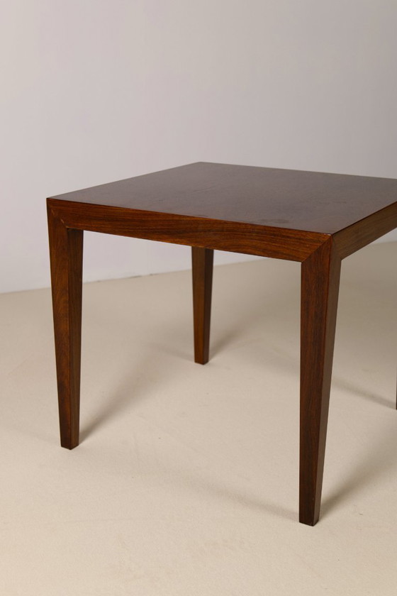 Image 1 of Mesa auxiliar de teca de Severin Hansen Jr., Haslev Møbelsnedkeri Dinamarca, años 60