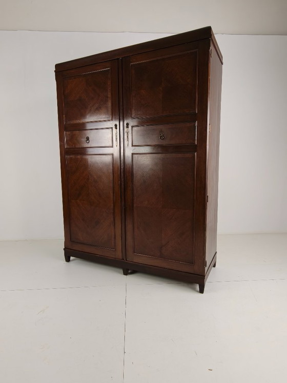 Image 1 of Beautiful English Art Deco Compactom Ltd Men's Wardrobe from the 1920s