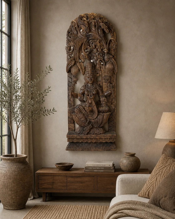Zuid-Indisch Meenakshi Paneel – Wanddecoratie (photo 2 of 10)