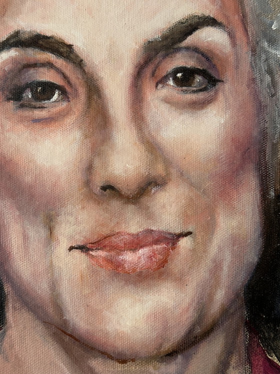 Original Painting David McEwen - Portrait of a Woman (Oil / Pastel) – Paintings & Drawings, Wood, Canvas (photo 5 of 5)