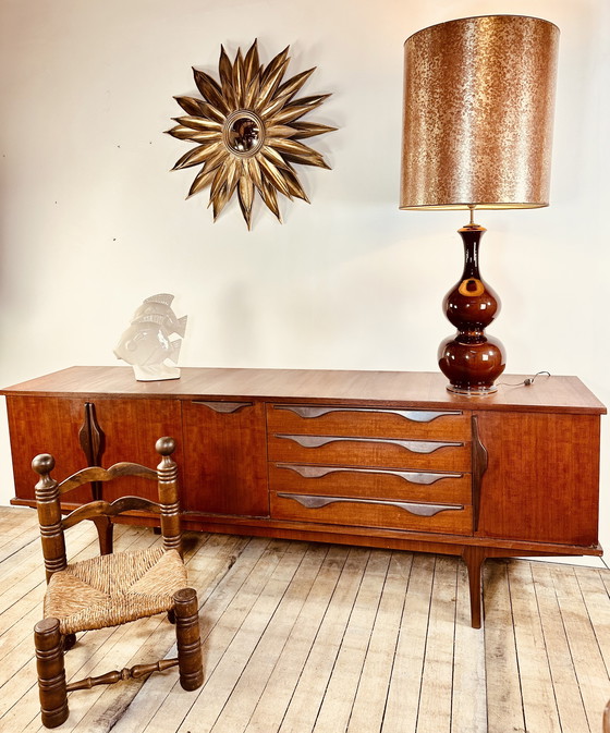 Image 1 of Vintage geglazuurde keramische lamp uit de jaren 70