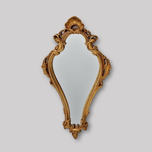 French 20th century baroque style gilded crested mirror
