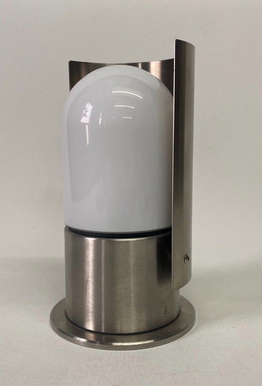 Design MCM BEGA IP64 outdoor lamp in stainless steel and opal glass