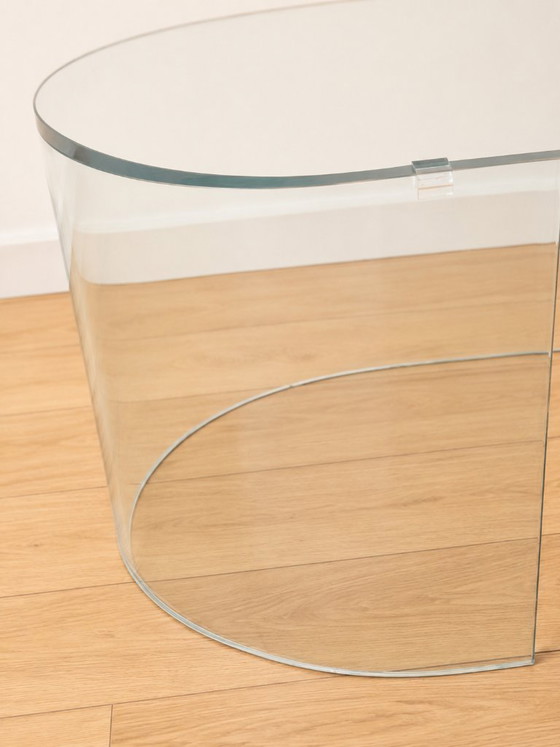 Image 1 of Mesa de centro de cristal Fiam, diseño de Bartoli, década de 1980.