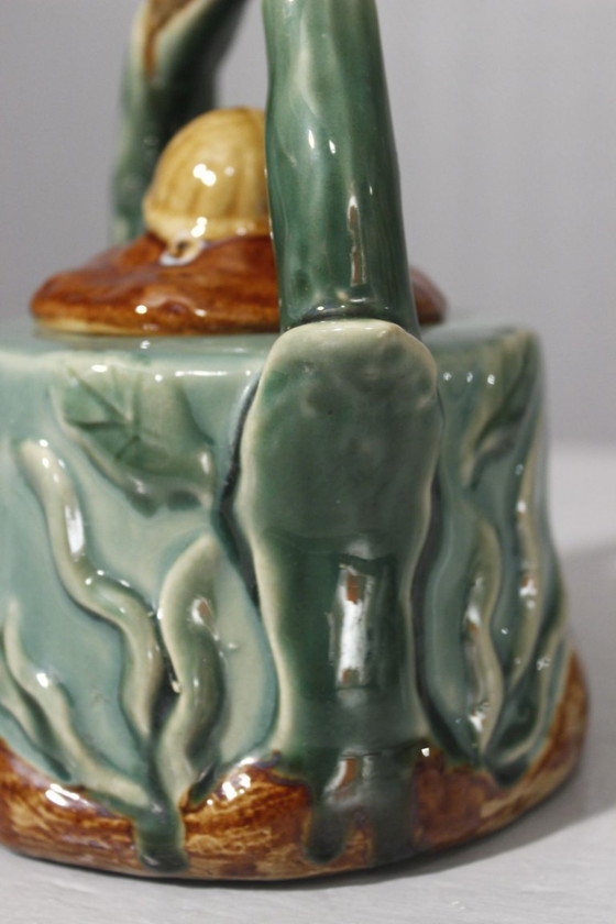 Image 1 of Athezza Franca - Théière vintage céramique à la tortue France XXème