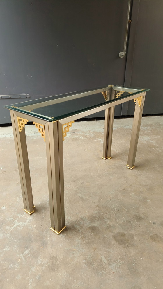 Image 1 of Tavolino laterale Hollywood Regency Maison Jansen Design 