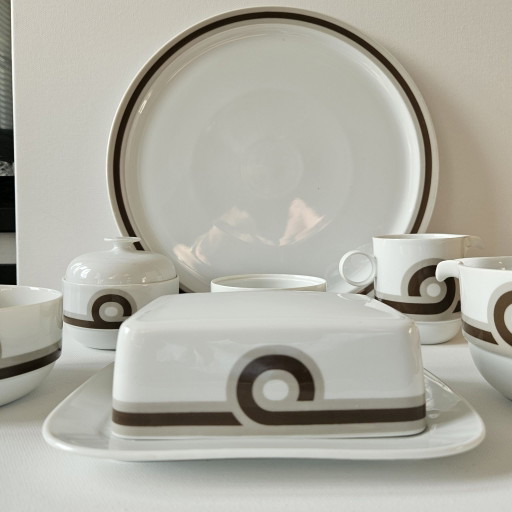 Set di Stoviglie Vintage Rosenthal Studio-Line "Duo Baltic" – 7 Pezzi (incl. Logo Anniversario 1979/1980)