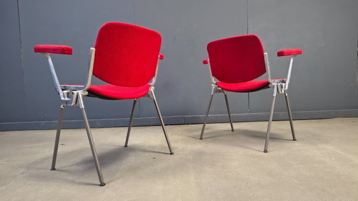 Chaises d'appoint vintage DSC 106 de Giancarlo Piretti pour Castelli, années 1970 - lot de 6