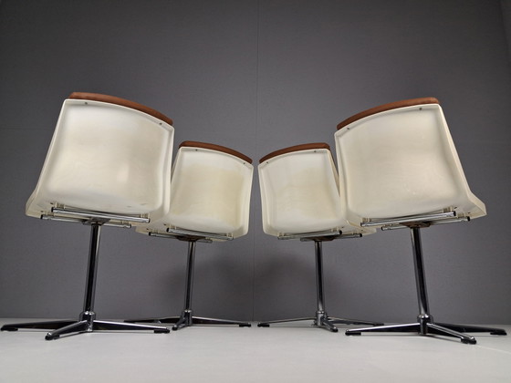 Image 1 of 4 x Vintage Design Swivel Chairs by Jean-Paul Emonds-Alt, Belgium 1970s