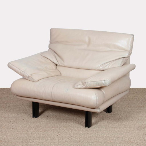 Sillón de cuero Alanda de Paolo Piva para B&B Italia, 1980