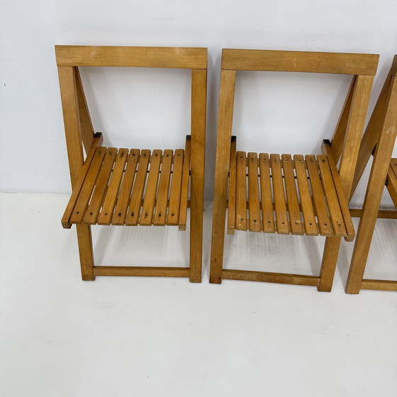 Image 1 of Set van 4 Aldo Jacober voor Alberto Bazzani klapstoelen, jaren 1960