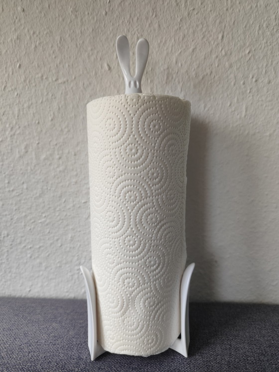 Image 1 of 🤍 Koziol ROGER Kitchen Roll Holder – Cotton White | Made in Germany