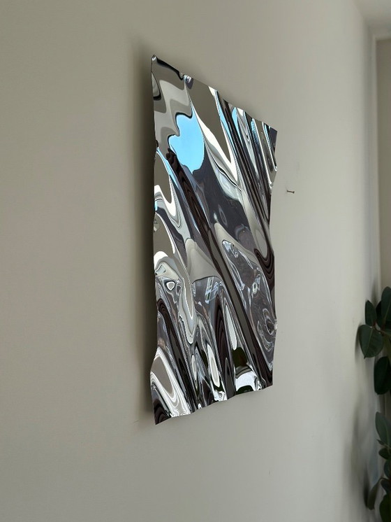 Image 1 of Psychedelisch stalen wanddecoratie 60x60