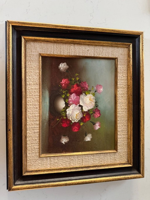 Tableau de fleurs dans un vase
