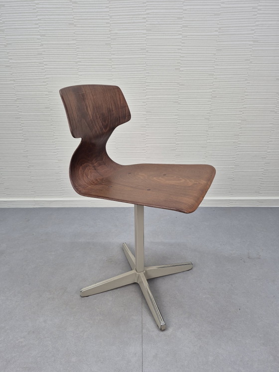 Galvanitas vintage stoel/bureaustoel. – Eetkamerstoelen, Metal, Wood (photo 4 of 11)