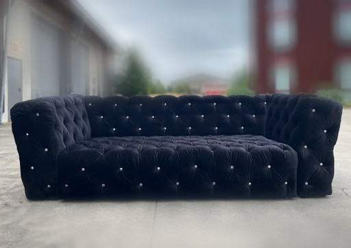 Bretz Marylin Divano 4 posti Nero – 3 5 zitsbanken, Velvet