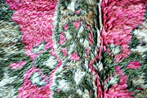 Vintage Roze Marokkaanse Boujaad Vloerkleed - 325 x 185 cm