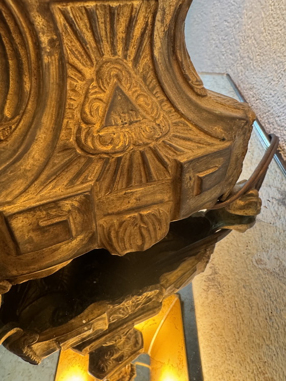 Image 1 of Lampe pique cierge d’église ancien 