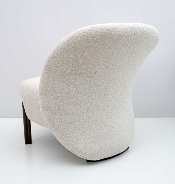 Image 1 of Postmoderner italienischer Design-Bouclè-Sessel, 1980er Jahre