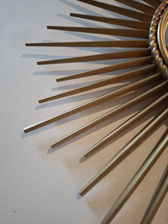 Image 1 of Miroir soleil 50cm Chaty Vallauris signé convexe de 1960.