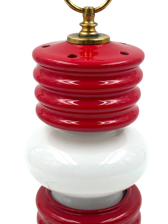 Image 1 of Space Age Ceramic Lantern-Shaped Table Lamp, Ceramiche Fiorentine Italy, 1970s